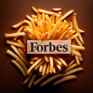 The Forbes logo on french fries